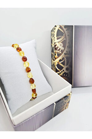 Doğal Yetişkin Kehribar Bileklik  Sertifikalı