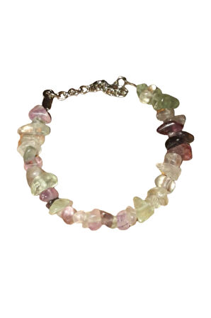 Sertifikalı Burç Bilekliği Doğal Taş Florit Taşı