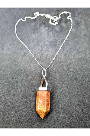 Unakit Doğal Taş Obelix Kolye