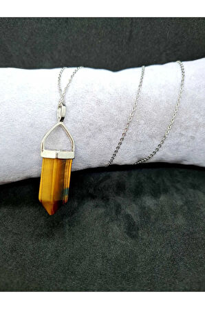 Kaplan Gözü Doğal Taş Obelix Kolye