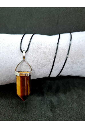 Kaplan Gözü Doğal Taş Obelix Kolye