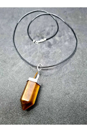 Kaplan Gözü Doğal Taş Obelix Kolye