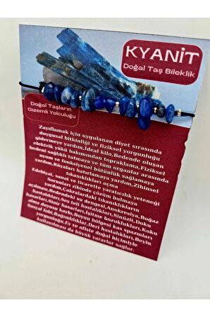 Doğal Kyanit Taşı Bileklik Orijinal Doğal Taş