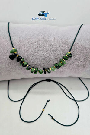 Ruby Zeosit Taşı Tasarım Kolye Ayarlanabilir Orijinal Doğal Taş Çok Fonksiyonlu Kolye