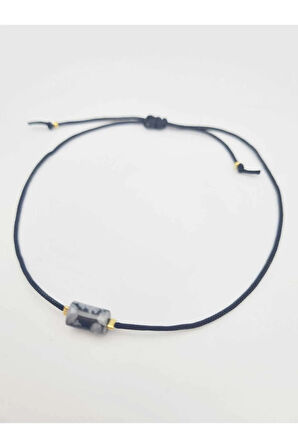 Doğal Taş Obsidyen Taşı Bileklik