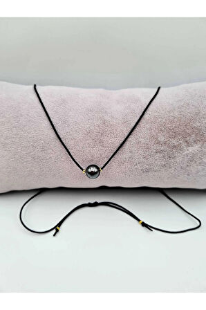 Balık Burcu Hematit Taşı Doğal Taş Kolye