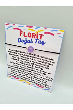 Sertifikalı Doğal Taş Florit Taşı Bileklik