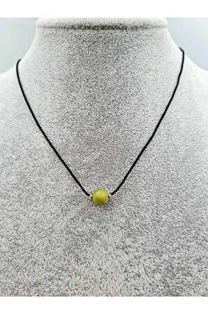 Sertifikalı Başak Burcu Peridot Taşı Doğal Taş Kolye