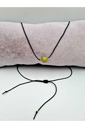 Sertifikalı Başak Burcu Peridot Taşı Doğal Taş Kolye