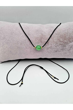 Boğa Burcu Aventurin Taşı Doğal Taş Kolye