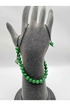 Aventurin Doğal Taş Bileklik Ayarlamalı Kilit Sistemi Her Bileğe Uyumlu