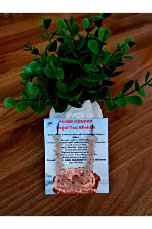 Doğal Kırık Taş Pembe Kuvars Taşı Bileklik Asansörlü Kilit Sistemi