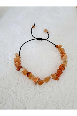 Doğal Kırık Taş Kalsit Taşı Bileklik Asansörlü Kilit Sistemi