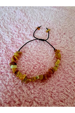 Doğal Kırık Taş Kalsit Taşı Bileklik Asansörlü Kilit Sistemi