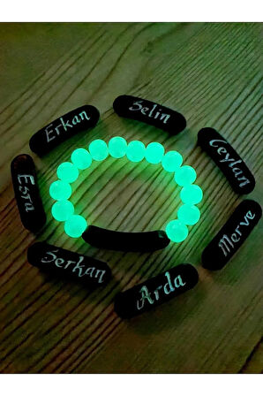 Kedi Gözü Fosforlu Çocuk Bileklik Karanlıkla Parlar