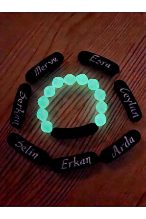 Kedi Gözü Fosforlu Çocuk Bileklik Karanlıkla Parlar