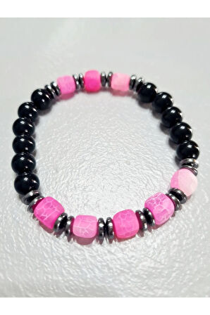 Orijinal Doğal Taş Bileklik Akik Hematit Sürpriz Hediyeli