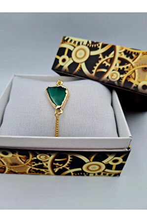 Akik Orijinal Doğal Taş Bileklik Asansörlü Kilit Sistemi AAA Kalite