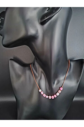 Küp Akik Doğal Taş Kolye AAA Kalite