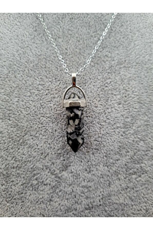 Jasper Doğal Taş Pandül Kolye Zincir Dahil Sürpriz Hediyeli