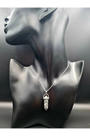 Jasper Doğal Taş Pandül Kolye Zincir Dahil Sürpriz Hediyeli