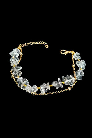 Sertifikalı Kristal Kuvars Doğal Taş Bileklik Özel Tasarım