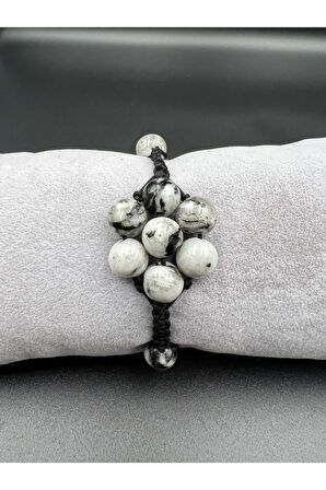 Jasper Doğal Taş Bileklik Asansörlü Kilit Sistemi