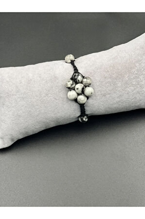 Jasper Doğal Taş Bileklik Asansörlü Kilit Sistemi