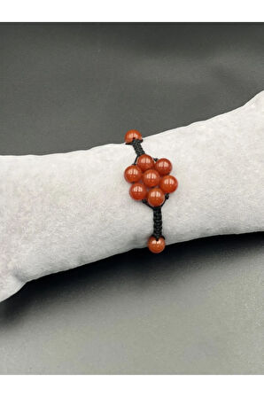 Turuncu Akik Doğal Taş Bileklik