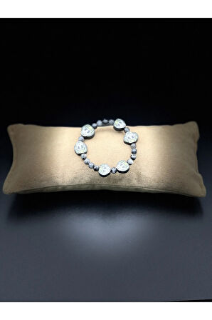 Unisex Labradorit Doğal Taş Çocuk Bilekliği