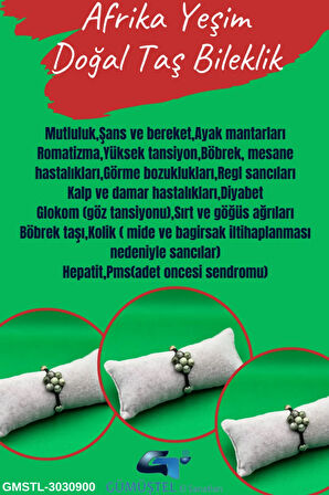 Afrika Yeşim Doğal Taş Bileklik Asansörlü Kilit Sistemi Aaa Kalite El Yapımı Bileklik 10mm