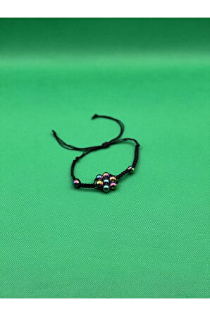 Hematit Doğal Taş Bileklik Asansörlü Kilit Sistemi Aaa Kalite El Yapımı Bileklik