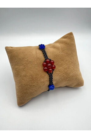 Turuncu Akik Doğal Taş Bileklik Asansörlü Kilit Sistemi   El Yapımı Bileklik