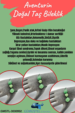 Aventurin Taşı Doğal Taş Bileklik