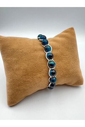 Kaplan Gözü Doğal Taş Bileklik Aaa Kalite El Yapımı Özel Tasarım