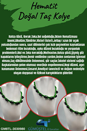 Hematit Doğal Taş Tasarım Bileklik AAA Kalite Hafıza Konsantrasyon Kıvrak Zeka