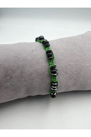 Hematit Doğal Taş Tasarım Bileklik AAA Kalite Hafıza Konsantrasyon Kıvrak Zeka