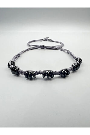 Hematit Doğal Taş Tasarım Bileklik AAA Kalite Hafıza Konsantrasyon Kıvrak Zeka