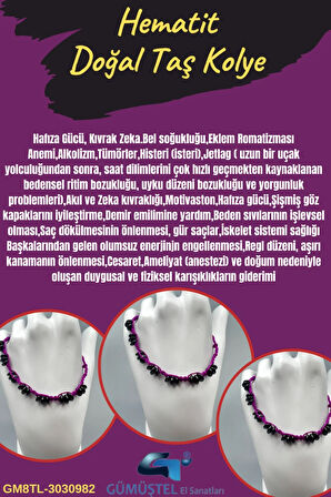 Hematit Doğal Taş Tasarım Bileklik AAA Kalite Hafıza Konsantrasyon Kıvrak Zeka