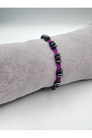 Hematit Doğal Taş Tasarım Bileklik AAA Kalite Hafıza Konsantrasyon Kıvrak Zeka