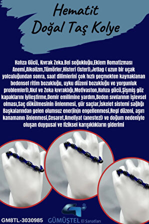 Hematit Doğal Taş Tasarım Bileklik AAA Kalite Hafıza Konsantrasyon Kıvrak Zeka