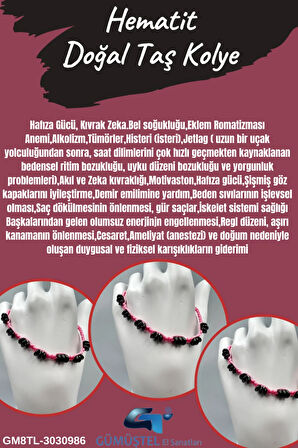 Hematit Doğal Taş Tasarım Bileklik AAA Kalite Hafıza Konsantrasyon Kıvrak Zeka