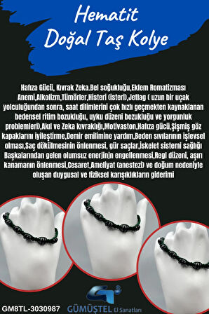 Hematit Doğal Taş Tasarım Bileklik