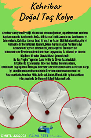 Sertifikalı Kehribar Kolye AAA Kalite Minimal Sevenlere Özel Sürpriz