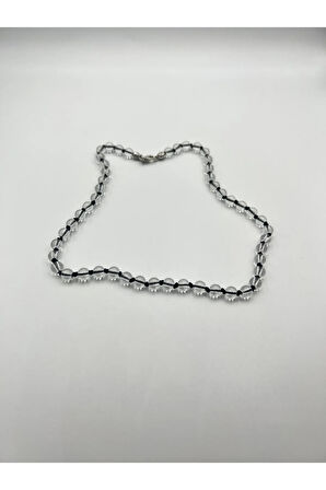 Doğal Taş Kristal Kuvars Taşı Kolye AAA Kalite 6mm