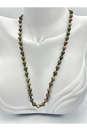 Doğal Taş Unakit Taşı Kolye  6mm