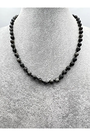 Doğal Taş Labradorit Taşı Kolye AAA Kalite 6mm