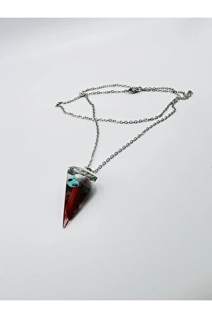 Doğal Taş Epoksi Kolye