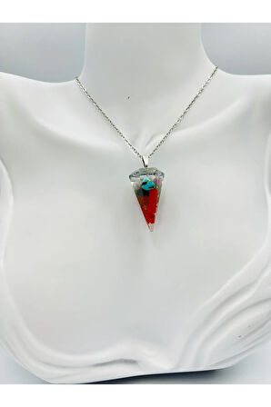 Doğal Taş Epoksi Kolye