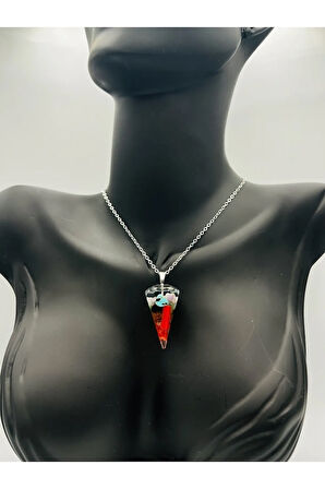 Doğal Taş Epoksi Kolye